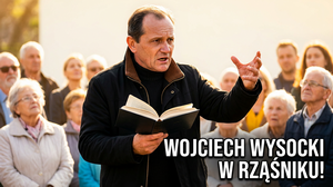Wojciech Wysocki w roli Guślarza podczas Narodowego Czytania w Rząśniku