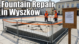 Uszkodzenie fontanny na Placu Miejskim w Wyszkowie - oficjalna wymiana stanowisk