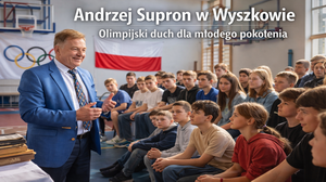 Andrzej Supron wnosi ducha olimpijskiego dla wyszkowskich uczniów
