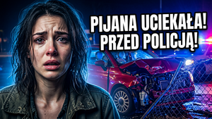 Nietrzeźwa kierująca Fiatem uciekała przed kontrolą i zakończyła jazdę na ogrodzeniu